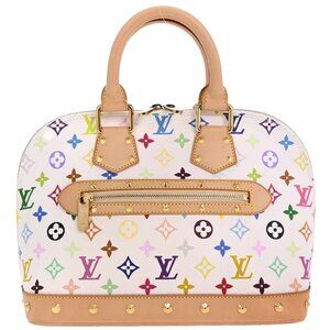 Louis Vuitton White Monogram Multicolor Alma Handbag M92647 FL0043 196274